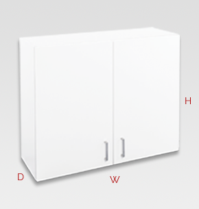 900mm white office cupboard - wall specs and instructions